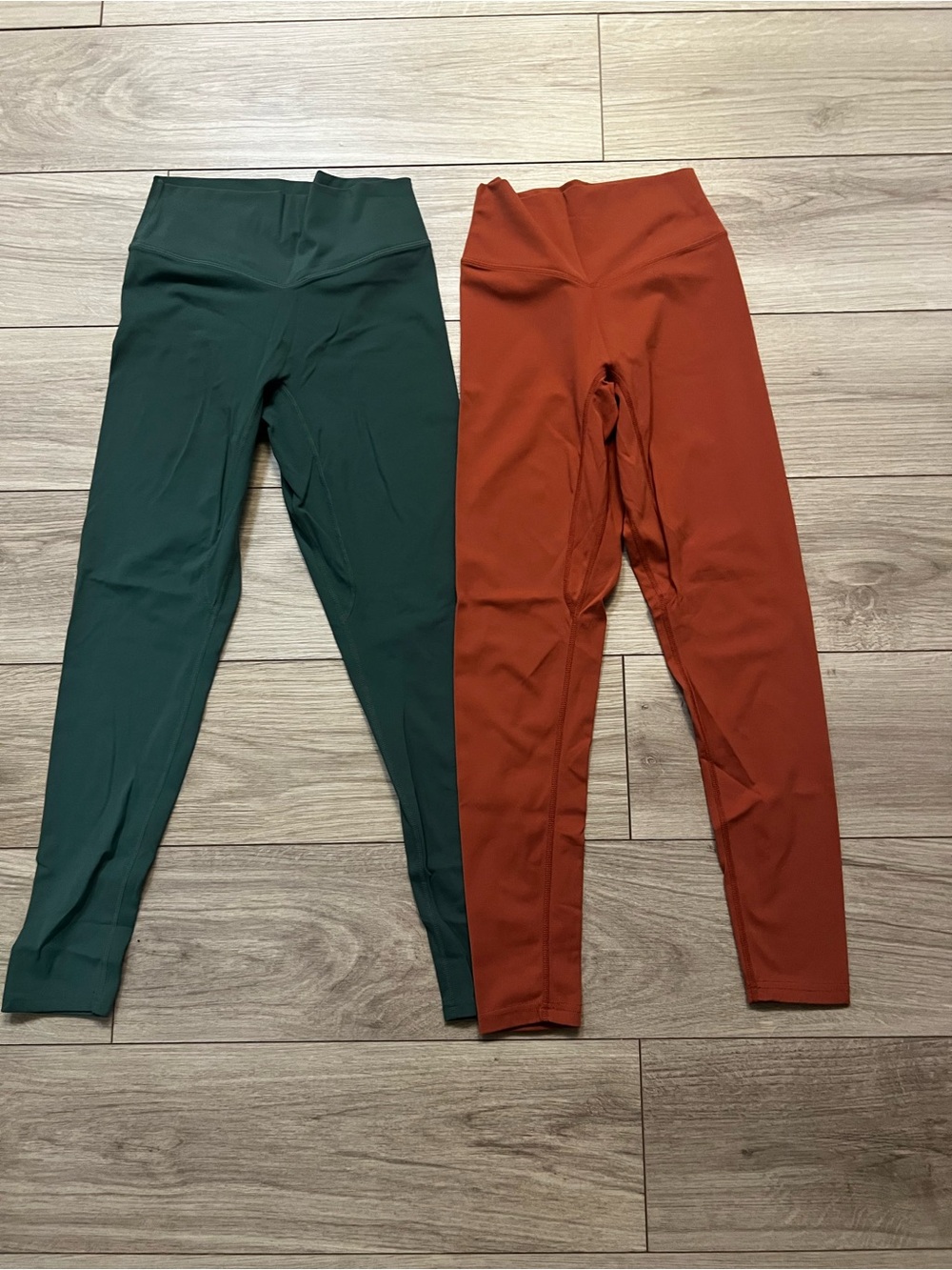 Vitality High-Waist Active Leggings - Green & Rust